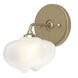 Ume 1 Light 7.4 inch Soft Gold and Soft Gold Curved Arm Bath Sconce Wall Light in Frosted, Curved Arm