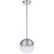 Evie 1 Light 7.5 inch Satin Aluminum Outdoor Pendant