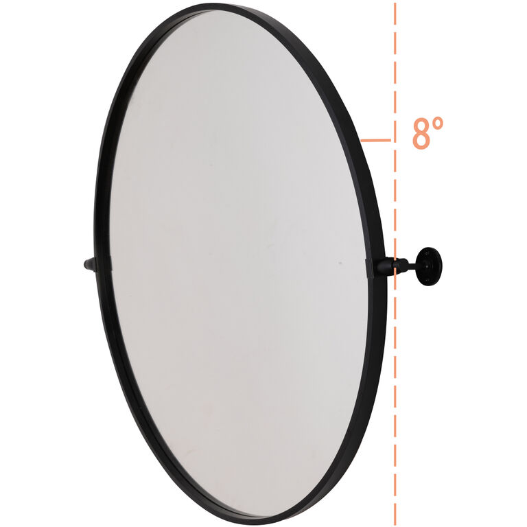 Everly 30 X 30 inch Black Mirror