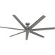 Downtown 72 inch Matte Silver Outdoor Ceiling Fan