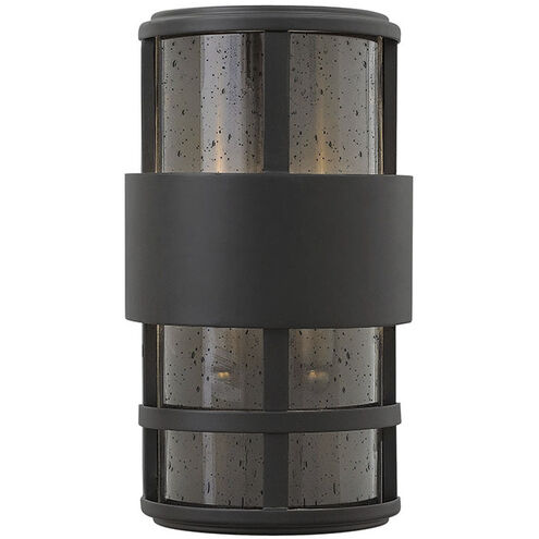 Saturn Outdoor Wall Mount Lantern in Satin Black