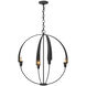 Cirque 4 Light 25.3 inch Black Chandelier Ceiling Light, Large