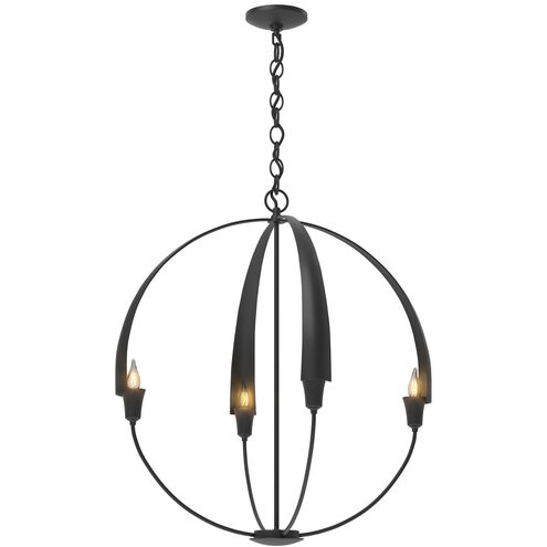 Cirque 4 Light 25.3 inch Black Chandelier Ceiling Light, Large
