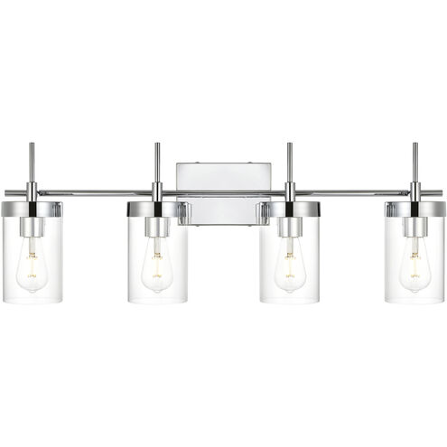 Benny 4 Light 32 inch Chrome Bath Sconce Wall Light