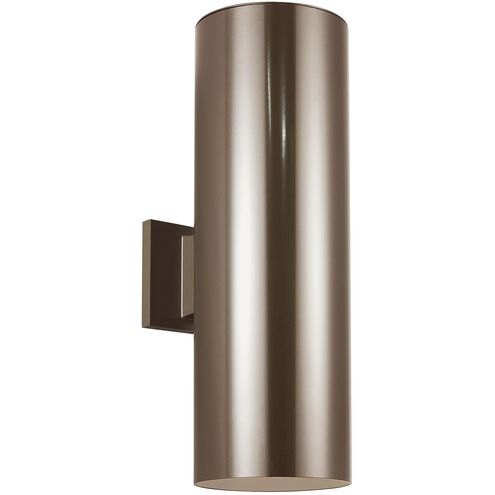 Outdoor Cylinders LED 18.25 inch Bronze Outdoor Wall Lantern