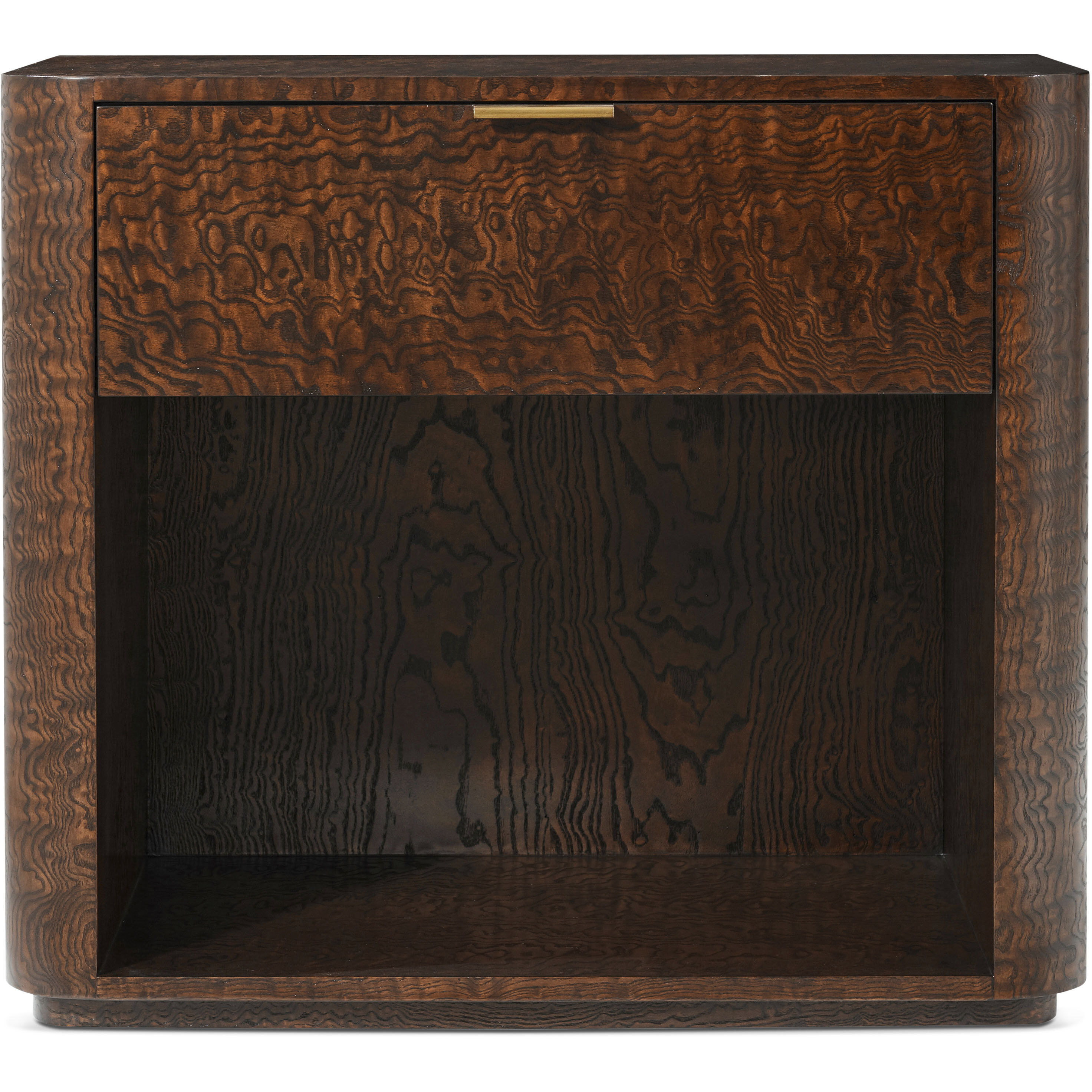 Kesden 32 X 28 inch Pyramid Brown Nightstand, Wooden