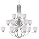 Axis 15 Light 43 inch Satin Nickel Multi-Tier Chandelier Ceiling Light