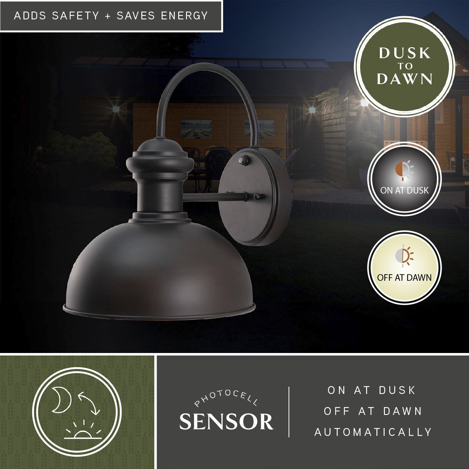 Franklin LED 12.75 inch Oil Burnished Bronze and Light Gold Outdoor Wall