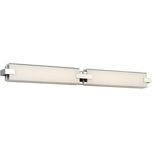 Bliss LED 36 inch Polished Nickel Bath Vanity & Wall Light in 2700K, dweLED