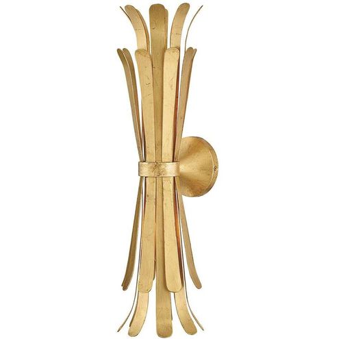 Reina Sconce Wall Light in Distressed Brass