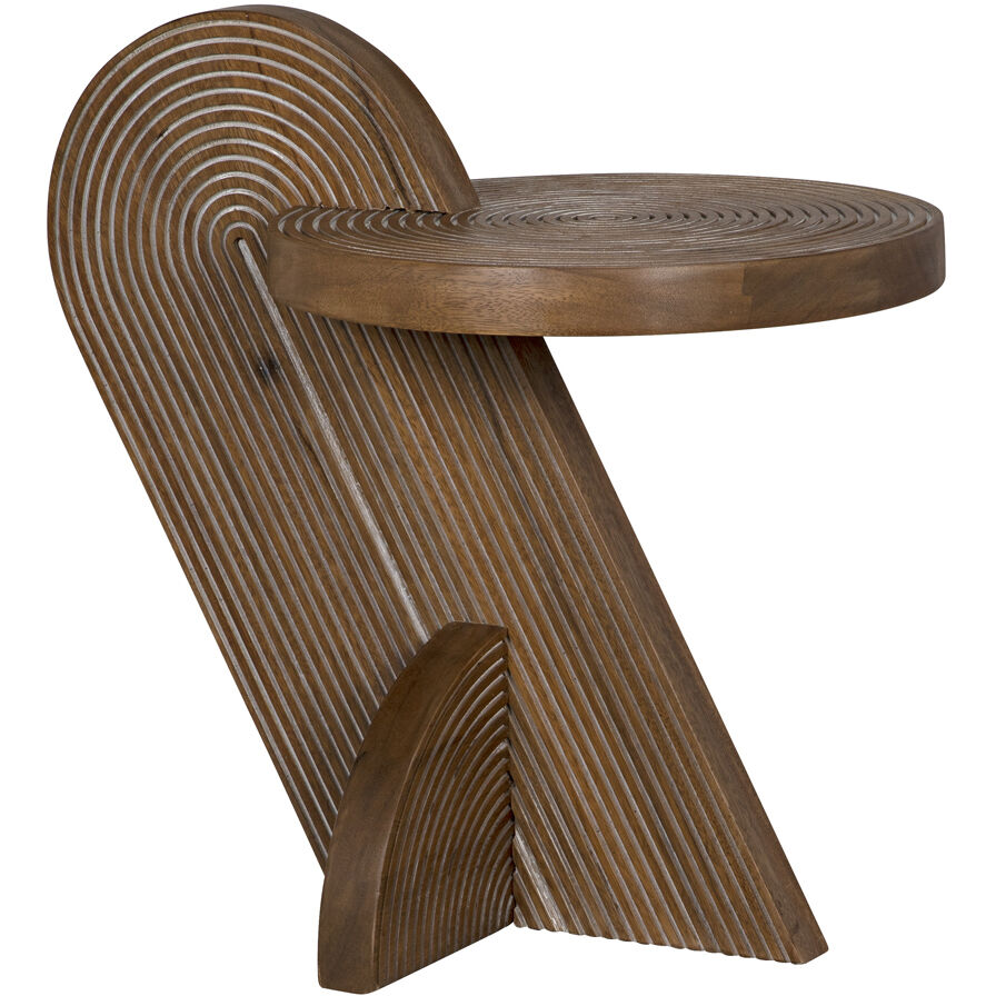 Saturn 29 X 28 inch Dark Walnut Side Table