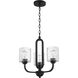 Collins 3 Light 18 inch Flat Black Chandelier Ceiling Light