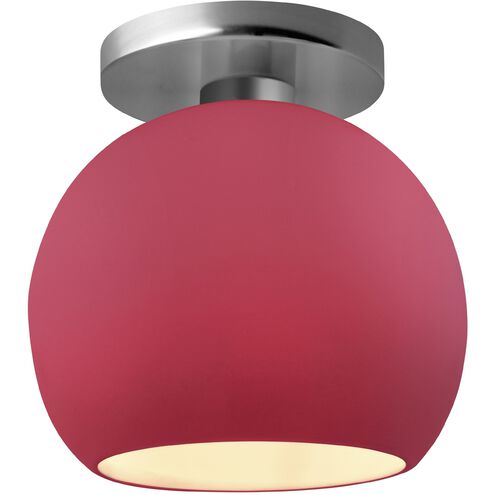 Radiance LED 10 inch Cerise and Brushed Nickel Semi Flush Ceiling Light