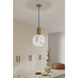 Narra 1 Light 12 inch Legacy Brass Pendant Ceiling Light