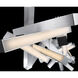 Chaos LED 72 inch Brushed Aluminum Chandelier Ceiling Light in 19, 72in.