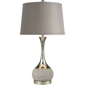 Septon 29 inch 150.00 watt Polished Concrete with Polished Nickel Table Lamp Portable Light