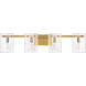 Genry 4 Light 35 inch Warm Brass Bathroom Vanity Light Wall Light