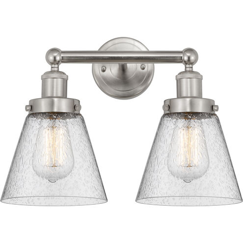 Cone 2 Light 15.5 inch Brushed Satin Nickel Bath Vanity Light Wall Light