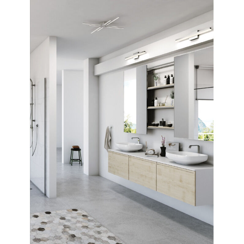 Stellar Flushmount LED 31.75 inch White Flushmount Ceiling Light, Indoor