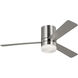 Era 52 Hugger LED 52 inch Brushed Steel with Silver/American Walnut Reversible Blades Indoor/Outdoor Ceiling Fan