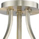 Bordeaux 3 Light 17.13 inch Brushed Nickel Semi Flush Mount Ceiling Light