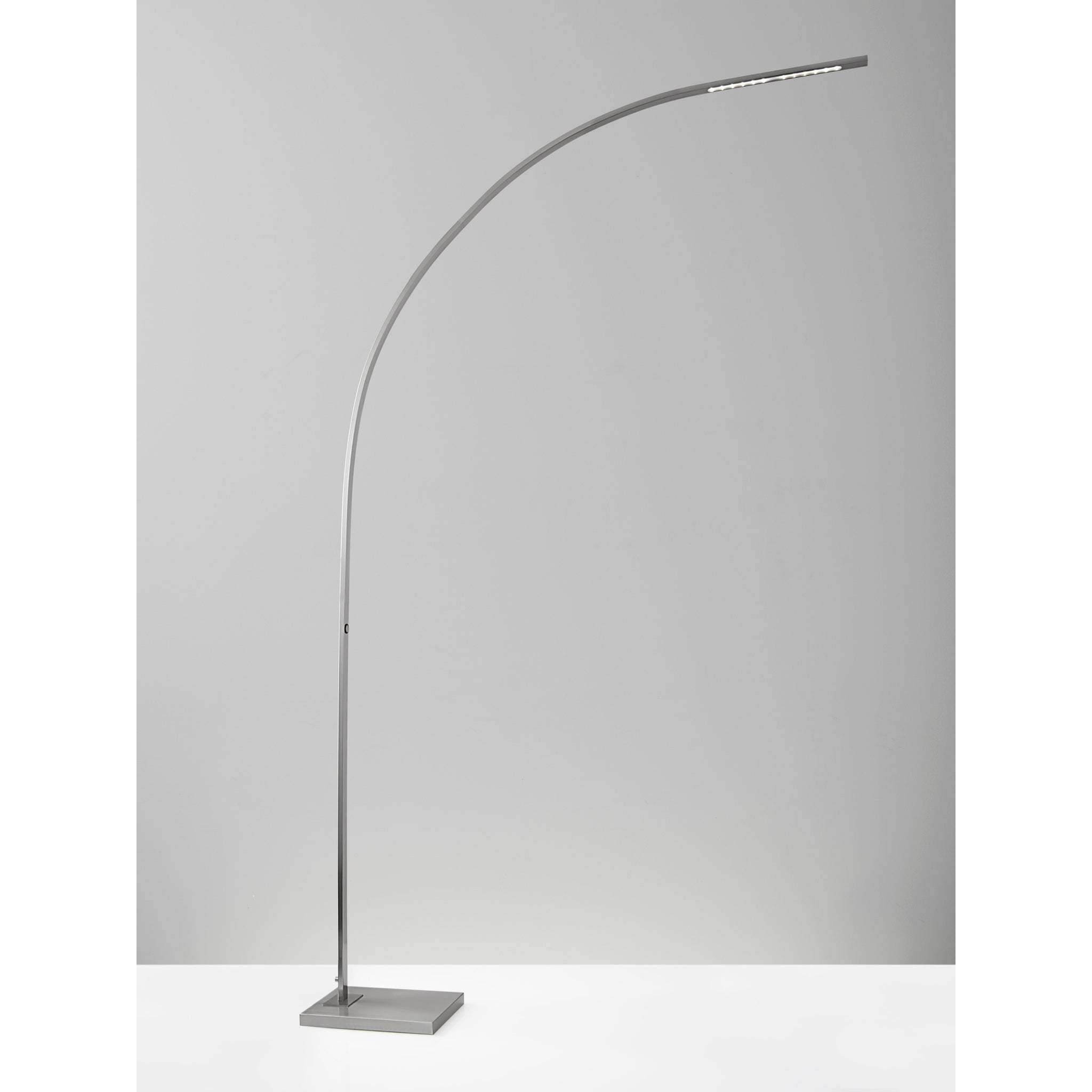 Sonic 91 inch 24 watt Satin Steel Arc Lamp Portable Light