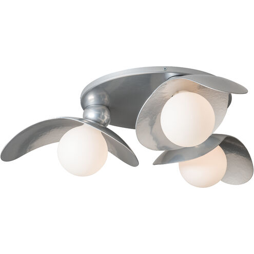 Yoki 3 Light 29.8 inch Sterling Semi-Flush Ceiling Light