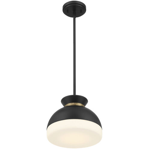 Gidget 1 Light 10.25 inch Matte Black and Vibrant Gold Mini Pendant Ceiling Light