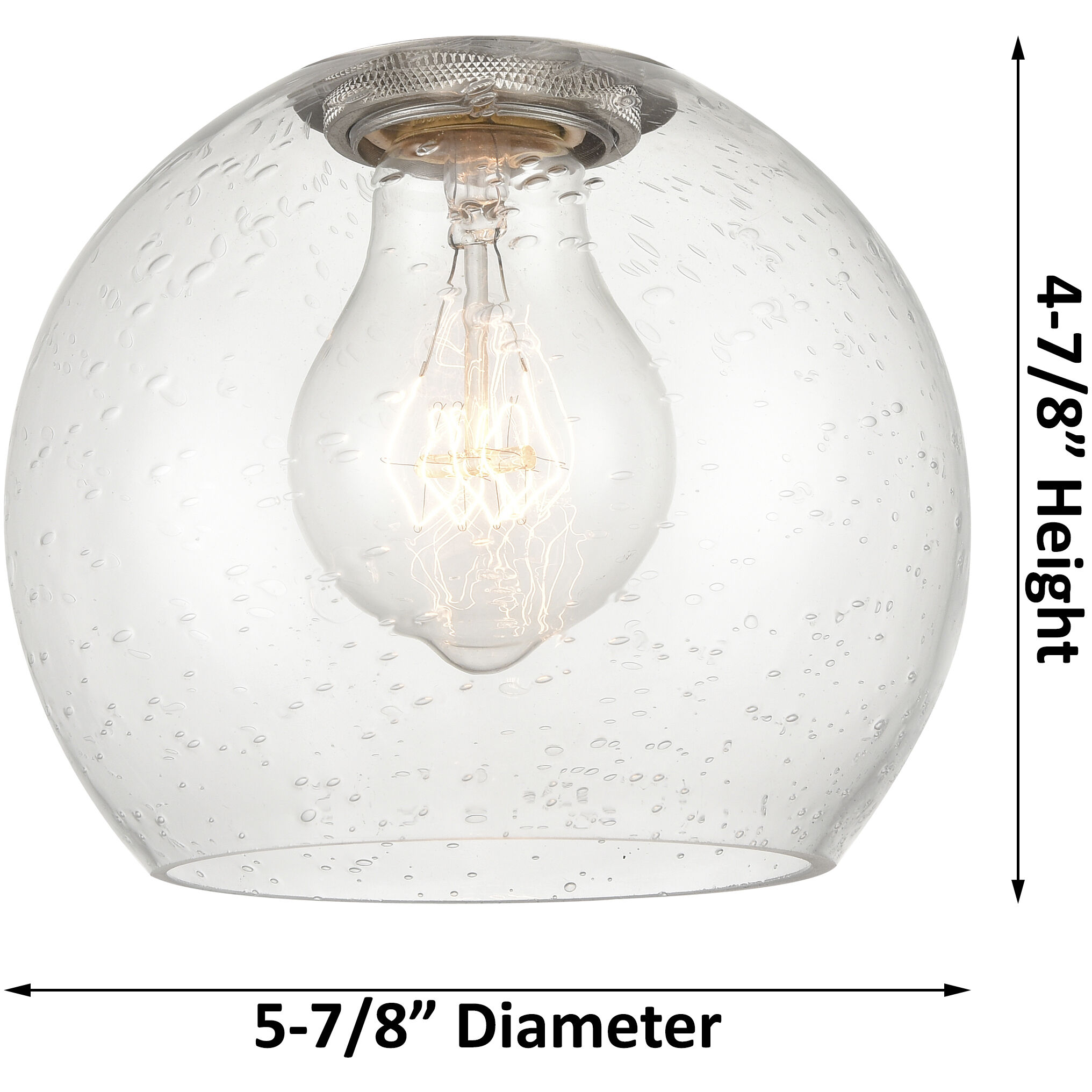 Crown Point 1 Light 5.88 inch Matte Black Pendant Ceiling Light in Seedy Glass