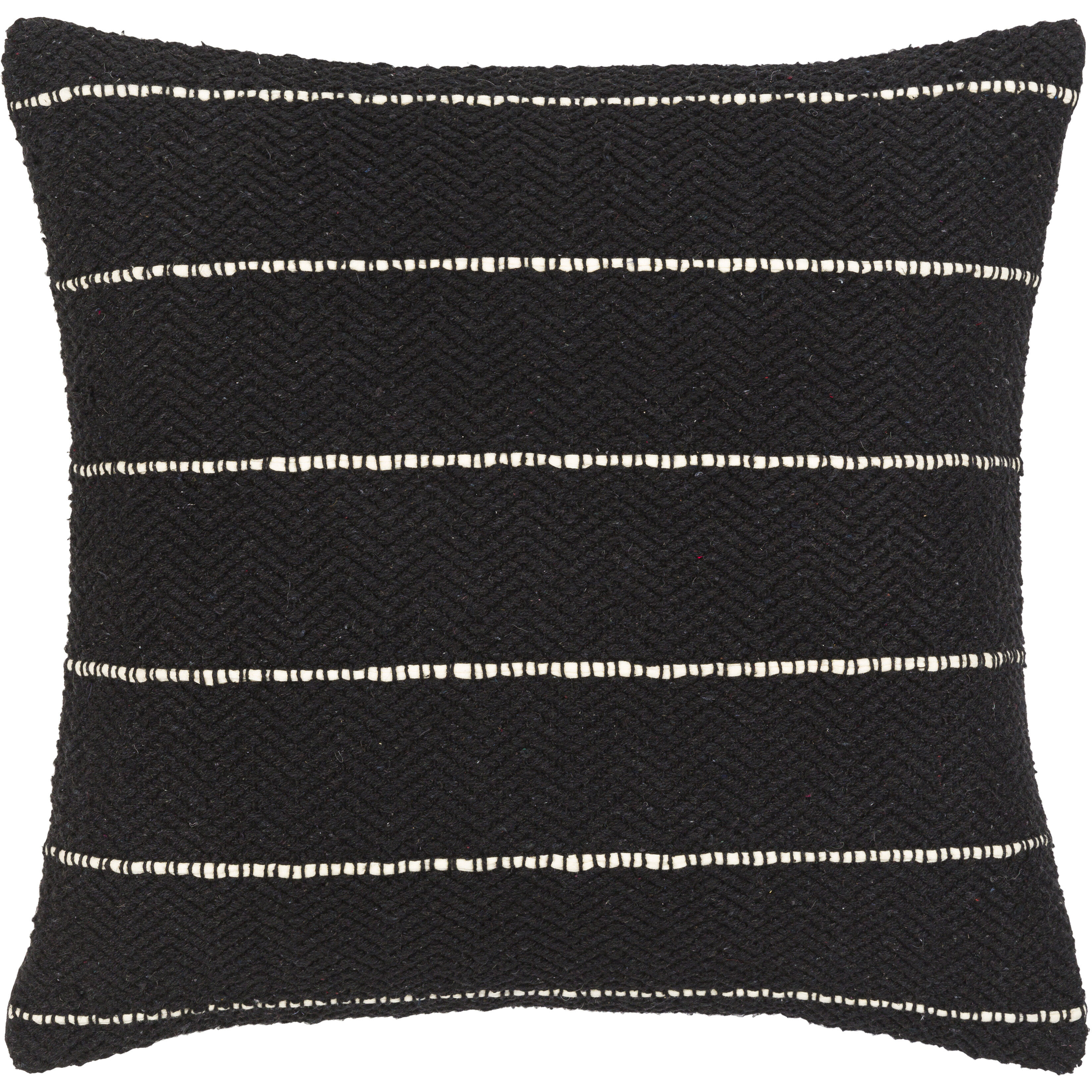 Ontario 20 inch Black Pillow Cover in 20 x 20, Square