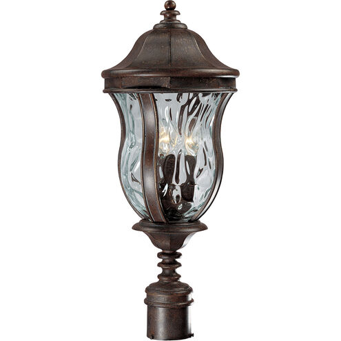 Monticello 3 Light 23 inch Walnut Patina Outdoor Post Lantern