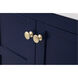 Theo 60 X 22 X 34 inch Blue Vanity Sink Set