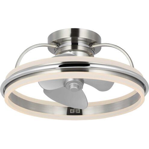 Burnett 20.94 inch Brushed Nickel with Silver Blades Outdoor Ceiling Fan