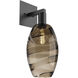 Ellisse 1 Light 6.5 inch Matte Black Indoor Sconce Wall Light in Ellisse Bronze