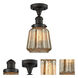 Franklin Restoration Chatham 1 Light 6 inch Oil Rubbed Bronze Semi-Flush Mount Ceiling Light in Mercury Glass, Franklin Restoration