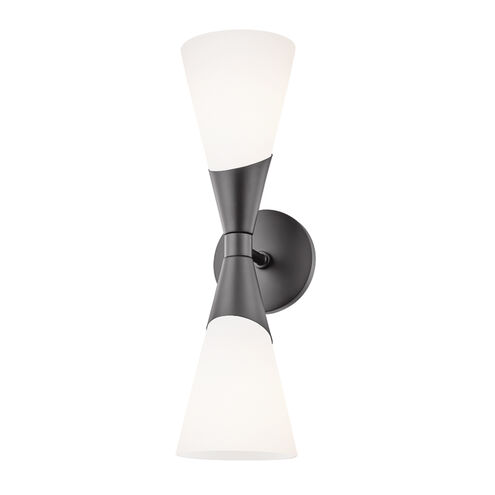 Parker 2 Light 5 inch Glossy Black Wall Sconce Wall Light