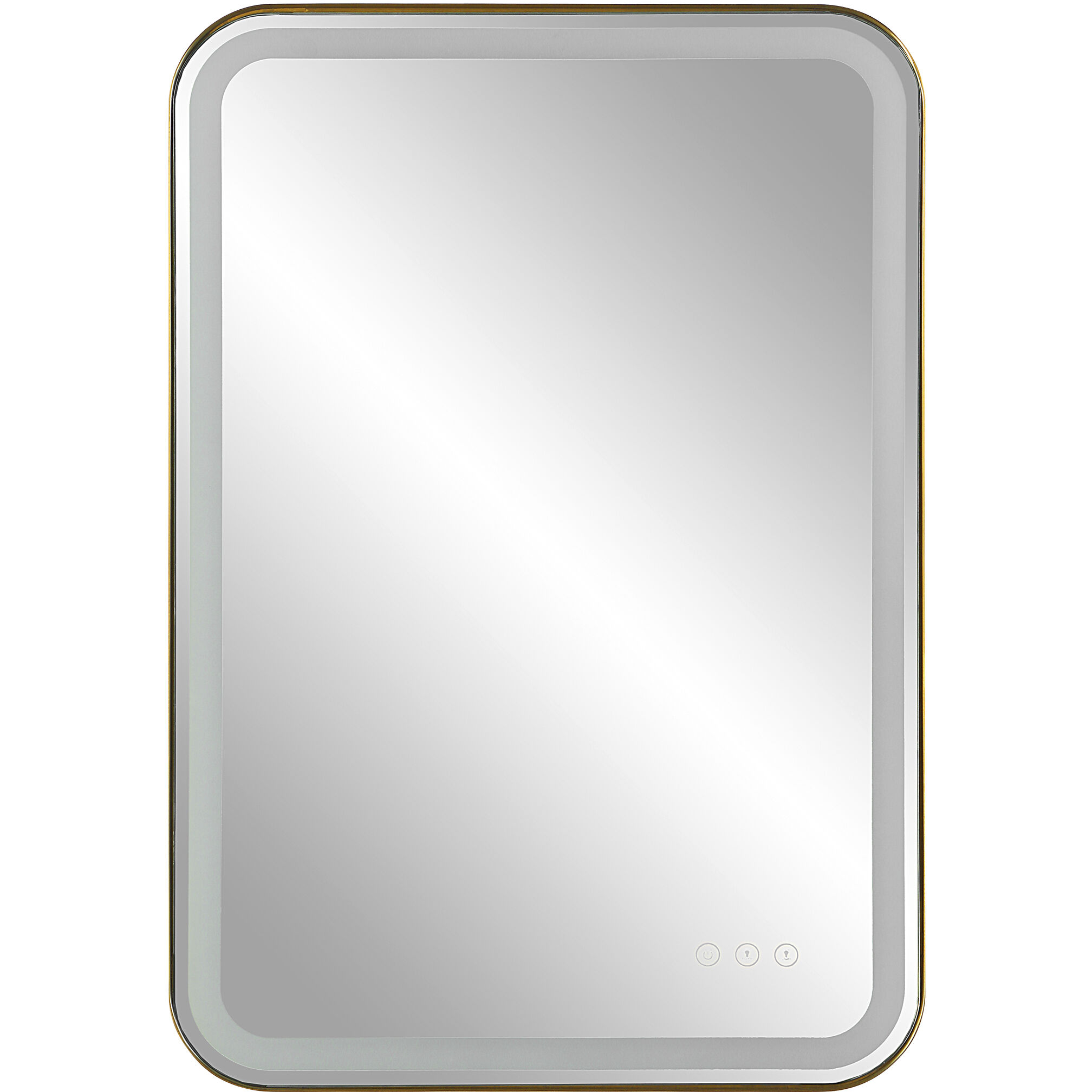 Crofton 32 X 22 inch Brushed Brass Vanity Mirror