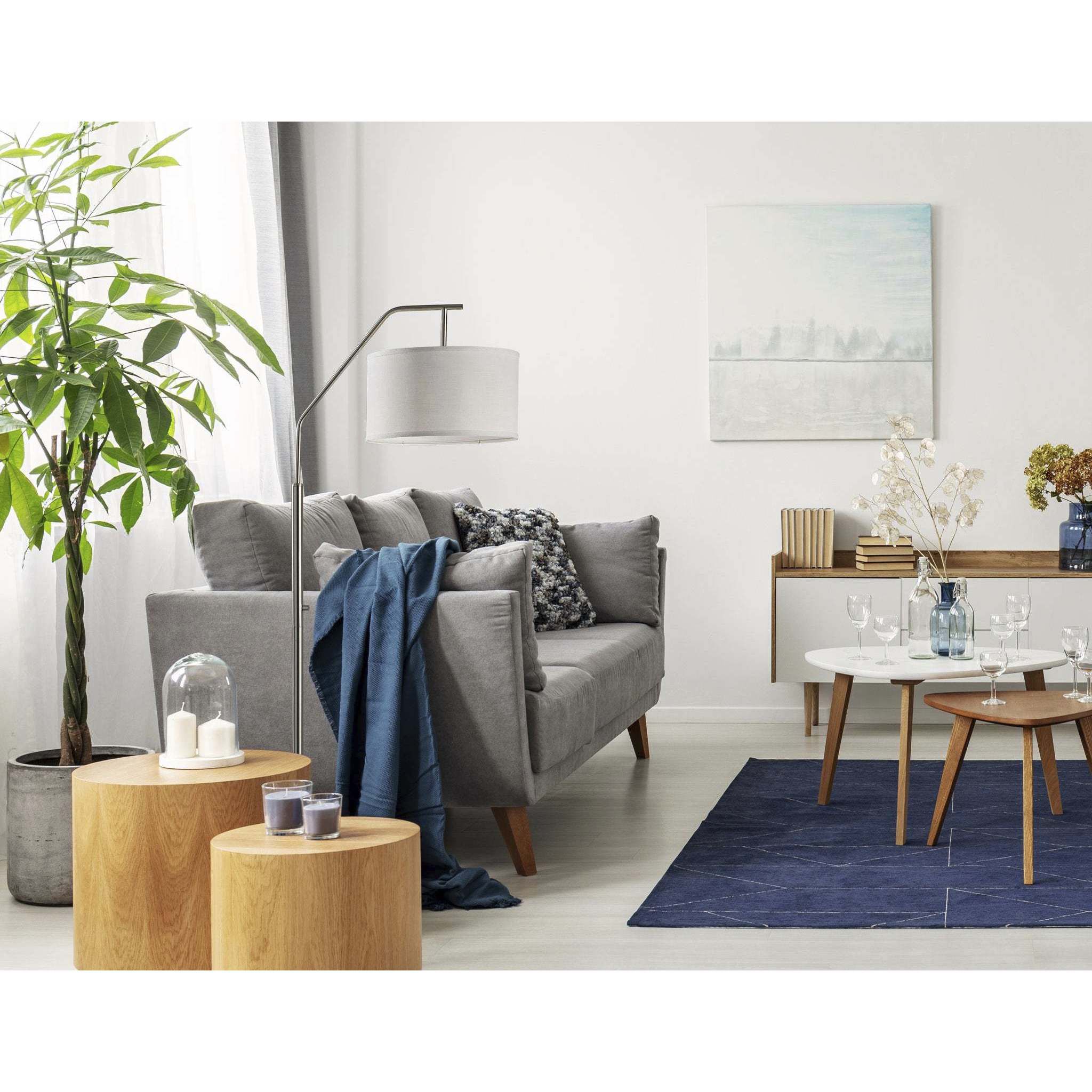 Max 66 inch 100.00 watt Brushed Steel Floor Lamp Portable Light, Simplee Adesso