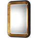 Niva 42 X 28 inch Antiqued Metallic Gold Leaf and Distressed Black Wall Mirror