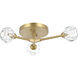 Zayne 3 Light 15 inch Gold Flush Mount Ceiling Light