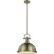 Yep Duncan Pendant Ceiling Light in Aged Brass, Large