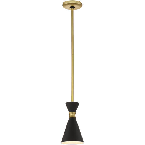 Conic 1 Light 5.5 inch Honey Gold Mini Pendant Ceiling Light