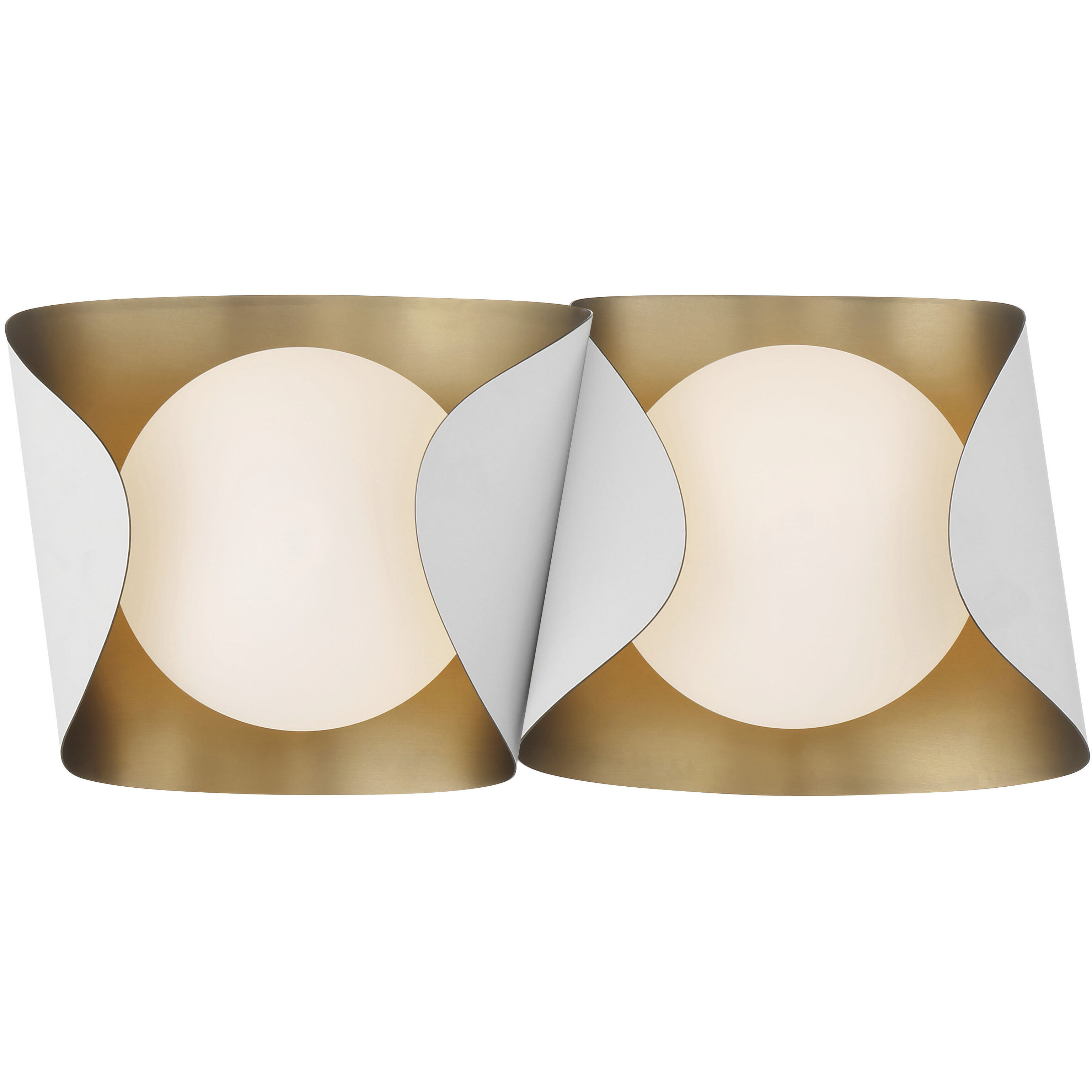 Flare 2 Light 16.25 inch Sand White Vanity Light Wall Light
