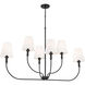 Mairbourne 6 Light 48 inch Matte Black Linear Chandelier Ceiling Light