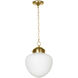 Cole 1 Light 12.75 inch Natural Brass Pendant Ceiling Light