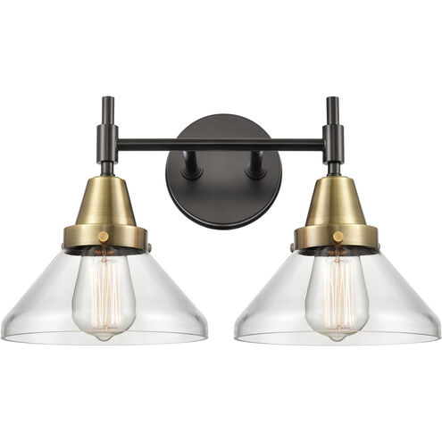 Caden 2 Light 17 inch Black Antique Brass Bath Vanity Light Wall Light