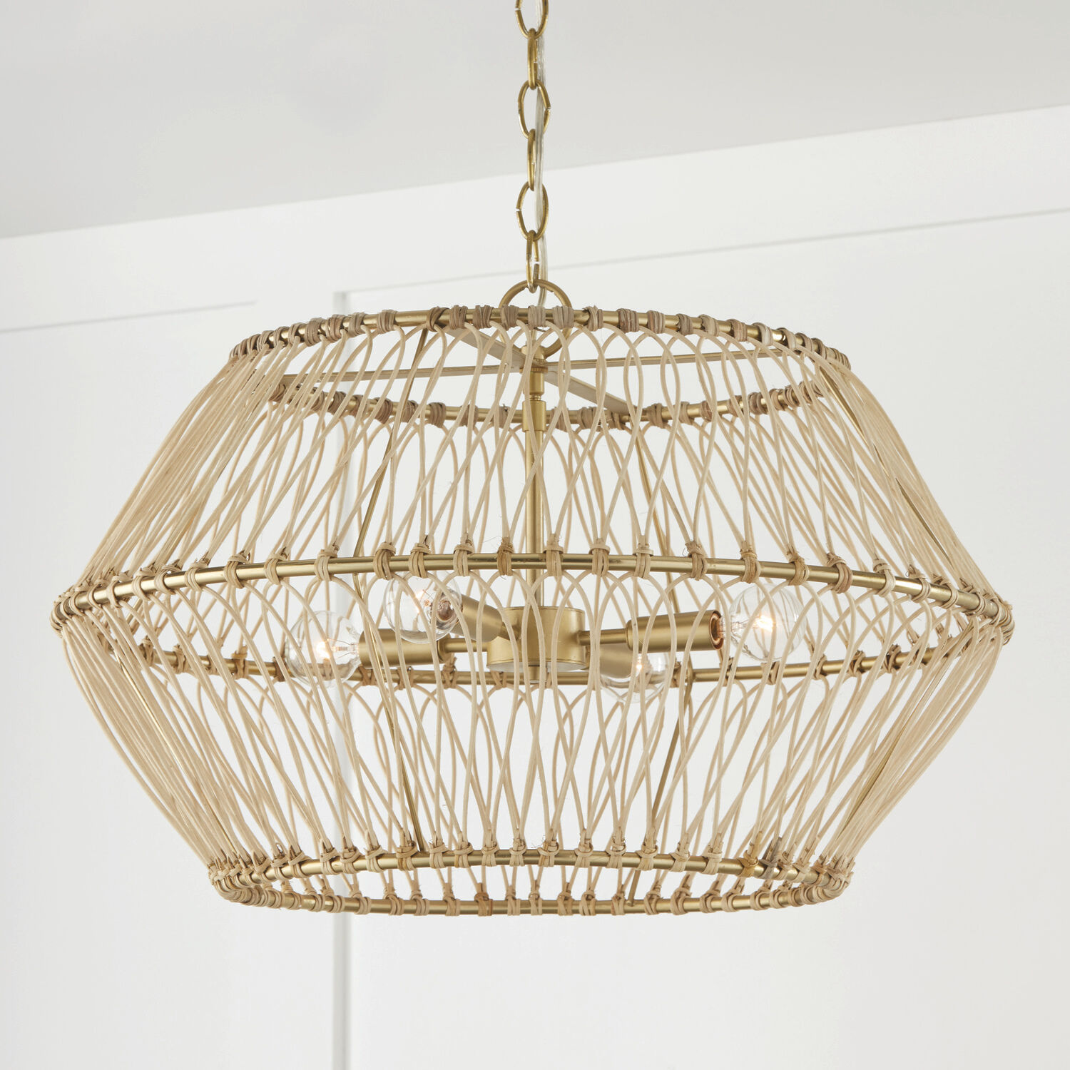 Wren 4 Light 24.25 inch Matte Brass Pendant Ceiling Light