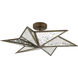 Stargazer 3 Light 30 inch Pyrite Bronze Semi-Flush Mount Ceiling Light