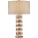 Tia 31 inch 150 watt White and Natural Table Lamp Portable Light