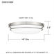 Dunbar 16 inch Brushed Nickel Flush Mount Ceiling Light